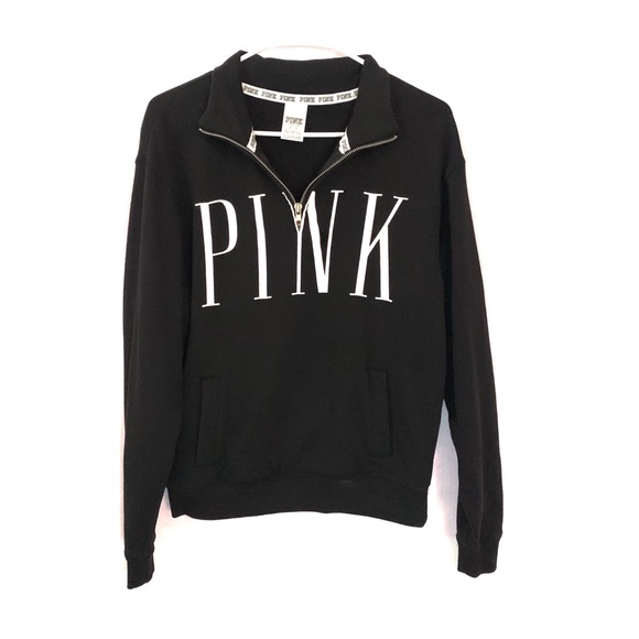PINK Victoria's Secret Jackets & Blazers - PINK Victoria’s Secret Black Pullover